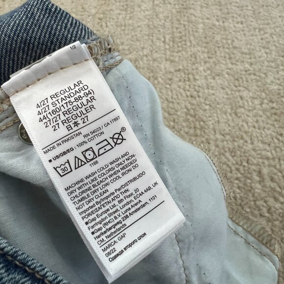 NWT Gap High Rise Wide Leg Blue Jeans 4/27R - Picture 11 of 11